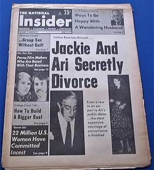 Image du vendeur pour The National Insider (Vol. 20 No. 25, June 18, 1972): Informative, Provocative, Fearless, Entertaining (Supermarket Tabloid Newspaper) mis en vente par Bloomsbury Books