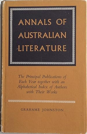 Seller image for ANNALS OF AUSTRALIAN LITERATURE for sale by Chris Barmby MBE. C & A. J. Barmby