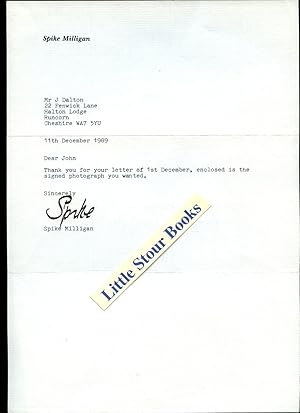 Seller image for Letter [Signed] for sale by Little Stour Books PBFA Member