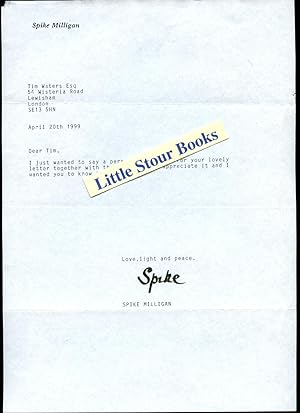 Seller image for Letter [Signed] for sale by Little Stour Books PBFA Member