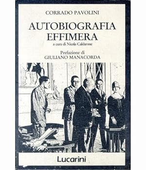 Imagen del vendedor de Autobiografia effimera. a la venta por LIBET - Libreria del Riacquisto