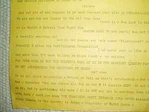 An original two-page signed typed letter dated 1 December 1960 addressed to Eustace Mullins [1923-...