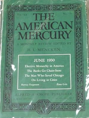 Seller image for The American Mercury, June 1930 for sale by My Book Heaven