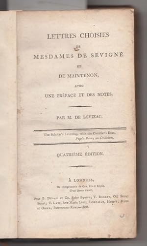 Lettres Choisies De Mesdames De Sevigne