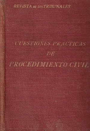 Bild des Verkufers fr Cuestiones prcticas de procedimiento civil (Resuletas por la redaccin de la Revista de los Tribunales) zum Verkauf von Librera Vobiscum