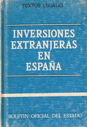 Seller image for Inversiones extranjeras en Espaa for sale by Librera Vobiscum