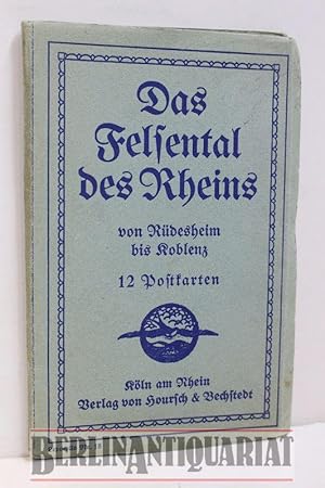 Bild des Verkufers fr Das Felsental des Rheins von Rdesheim bis Koblenz. 12 Postkarten [Leporello]. zum Verkauf von BerlinAntiquariat, Karl-Heinz Than