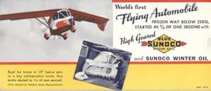 Advertising Card for Sunoco Fuel and Oil and the Arrowbile, the "World's First Flying Automobile"