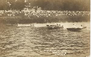 Real Photo Postcard Showing Mideast Regatta Race at Marietta, Georgia, August 1928