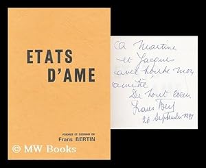 Seller image for Etats d'ame : poemes et dessins / de Frans Bertin for sale by MW Books