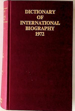 Bild des Verkufers fr Dictionary of International Biography 1972: Volume Eight, Part I, A-K zum Verkauf von The Kelmscott Bookshop, ABAA