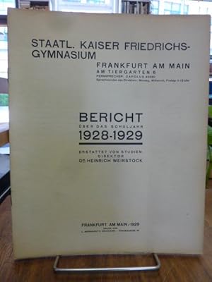 Bericht über das Schuljahr 1928 - 1929,