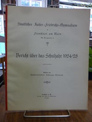 Bericht über das Schuljahr 1924/25,