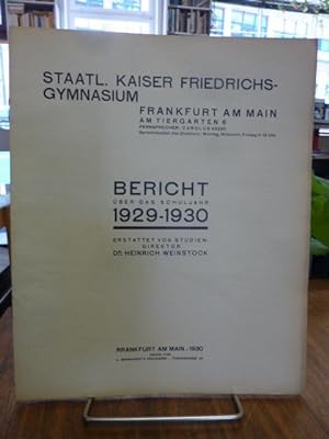 Bild des Verkufers fr Bericht ber das Schuljahr 1929 - 1930, zum Verkauf von Antiquariat Orban & Streu GbR