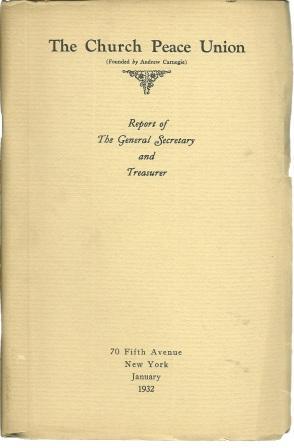 Imagen del vendedor de Report of the General Secretary and Treasurer to the Eighteenth Annual Meeting of the Board of Trustees [December 3, 1931] a la venta por Works on Paper