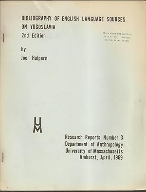 Seller image for Bibliography of English Language Sources on Yugoslavia for sale by The Book Collector, Inc. ABAA, ILAB