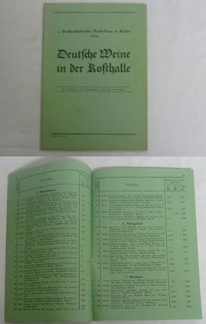 1. Reichsnährstand-Ausstellung in Erfurt 1934: Deutsche Weine in der Kosthalle