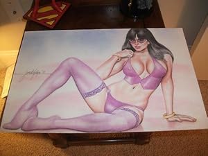 Ultraviolet (Violet Song) original comic warrioress pin-up art / Jun De Felipe