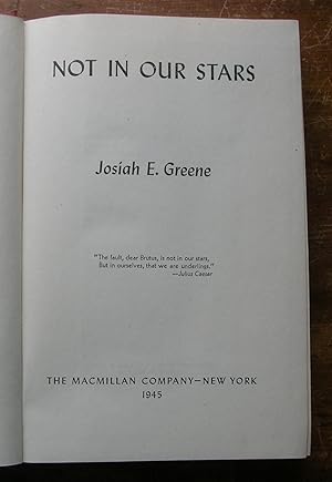 Imagen del vendedor de Not In Our Stars. a la venta por Monkey House Books