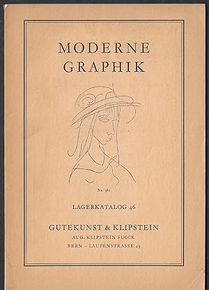 Seller image for MODERNE GRAPHIK Lagerkatalog 46 - Gutekunst & Klipstein Bern for sale by ART...on paper - 20th Century Art Books