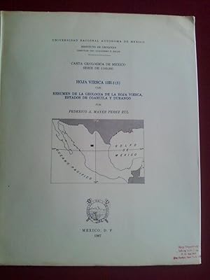 Seller image for Hoja Viesca 13R-1(5) con Resumen de la Geologia de la Hoja Viesca, Estados de Coahuila y Durango. Carta Geologica de Mexico Serie de 1:100,000 for sale by Tangible Tales