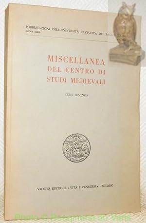 Bild des Verkufers fr Miscellanea del Centro di studi medievali. Serie seconda. I frammenti della III acroasi dell"Eracliade" di Giorgio Pisida. Volgarizzamenti antico-francesi dei "Praecepta Aristotelis ad Alexandrum". Il Vat. Lat. 479 ed altri codici annotati da Roberto de' Bardi. "Le mirouer des pecheurs". Dal "Libro di novelle e di bel parlar gentile" a "Le cento novelle antiche". Bibliografia analitica di santa Caterina da Siena (1901-1950. Parte III: Opere e studi sulle opere. Pare IV: Vita (prima parte). zum Verkauf von Bouquinerie du Varis