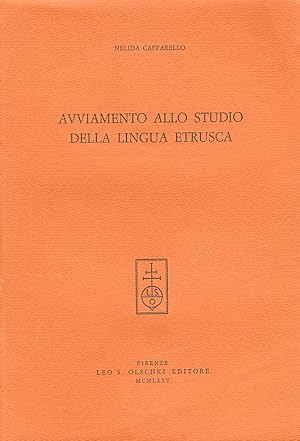 Imagen del vendedor de Avviamento allo studio della lingua etrusca a la venta por Libro Co. Italia Srl