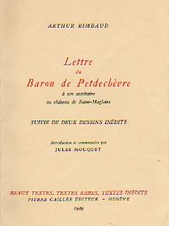 Lettre du Baron Petdechèvre, à son secrétaire au Château de Saint-Magloire. - Suivie de deux dess...