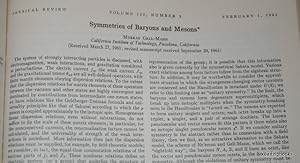Bild des Verkufers fr Symmetries of Baryons and Mesons zum Verkauf von Kuenzig Books ( ABAA / ILAB )