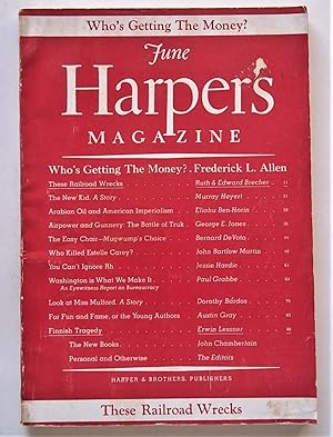 Image du vendeur pour Harper's Magazine (No. 1129, June 1944) (Harpers) mis en vente par Bloomsbury Books