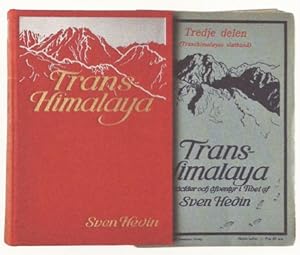 Transhimalaya. Upptäckter och äfventyr i Tibet. Three volumes, as issued in 19 original wrappers....