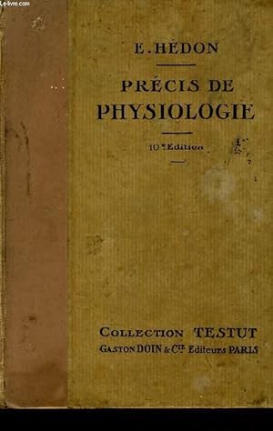 Imagen del vendedor de PRECIS DE PHYSIOLOGIE a la venta por Le-Livre