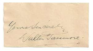 Walter Passmore: Autograph / Signature.