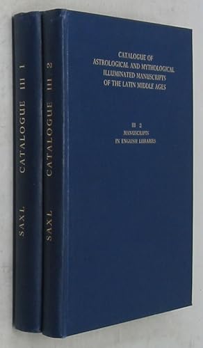 Bild des Verkufers fr Catalogue of astrological and mythological illuminated manuscripts of the Latin Middle Ages. Vol. 3: Manuscripts in English Libraries. In 2 parts. zum Verkauf von Powell's Bookstores Chicago, ABAA