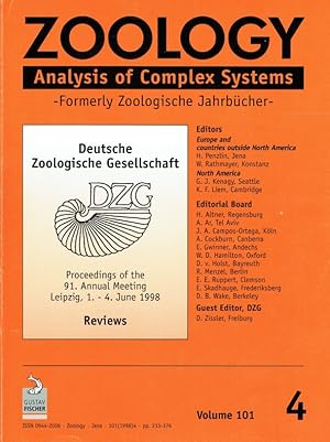 Zoology - Analysis of Complex Systems, Vol. 101/4 (1998): Deutsche Zoologische Gesellschaft ; Pro...