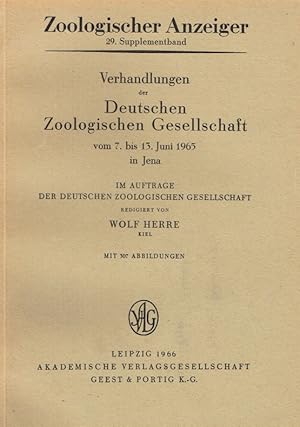 Zoologischer Anzeiger, 29. Supplementband: Verhandlungen der Deutschen Zoologischen Gesellschaft ...