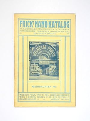 Fricks Hand-Katalog. Hervorragende Erscheinungen in deutscher, französischer, englischer, italien...