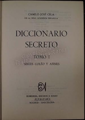 Diccionario secreto. Series coleos y afines. Series Pis y afines.