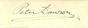 Autograph / signature the Australian tenor and concert and oratorio singer Peter Dawson.