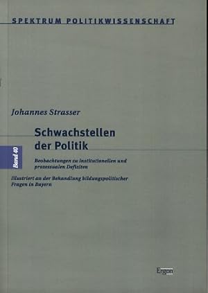 Schwachstellen der Politik. Beobachtungen zu institutionellen und prozessualen Defiziten illustri...