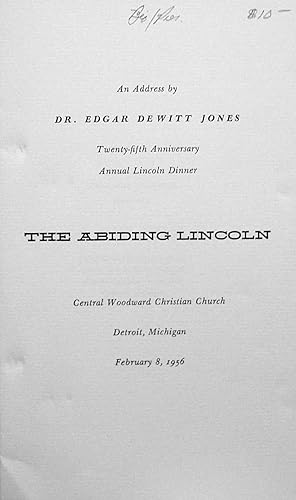Imagen del vendedor de THE ABIDING LINCOLN. a la venta por Legacy Books