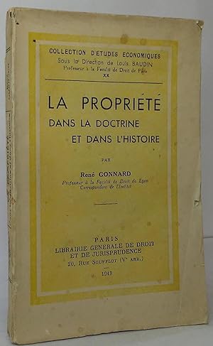 Seller image for La Propriete dans la Doctrine et dans l'Histoire for sale by Stephen Peterson, Bookseller
