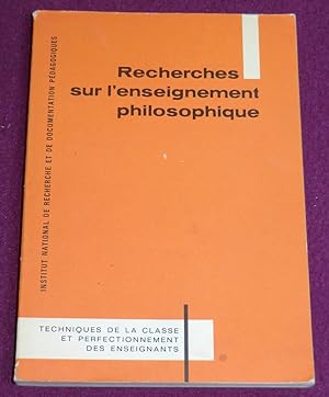 Seller image for RECHERCHES SUR L'ENSEIGNEMENT PHILOSOPHIQUE - Centre international d'tudes pdagogiques, Svres, Mars 1970 for sale by LE BOUQUINISTE