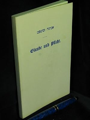 Glaube und Pflicht (Faksimile) - Lehrbuch der israelitischen Religion für Schulen -