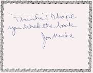 Seller image for SIGNED BOOKPLATES/AUTOGRAPHS by author JON MACKS for sale by ODDS & ENDS BOOKS