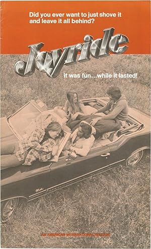 Imagen del vendedor de Joyride (Original Film Pressbook) a la venta por Royal Books, Inc., ABAA