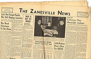 THE ZANESVILLE NEWS (Ohio): V-E DAY EDITION, Section A, Tuesday, May 8, 1945 + 2 partial Nov. 188...