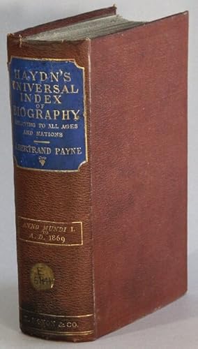 Imagen del vendedor de Haydn's universal index of biography from the creation to the present a la venta por Rulon-Miller Books (ABAA / ILAB)