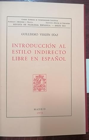 INTRODUCCIÓN AL ESTILO INDIRECTO LIBRE EN ESPAÑOL