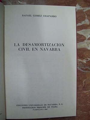 Imagen del vendedor de LA DESAMORTIZACIN CIVIL EN NAVARRA a la venta por Itziar Arranz Libros & Dribaslibros